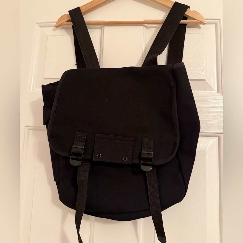 Black Canvas Backpack - image 1